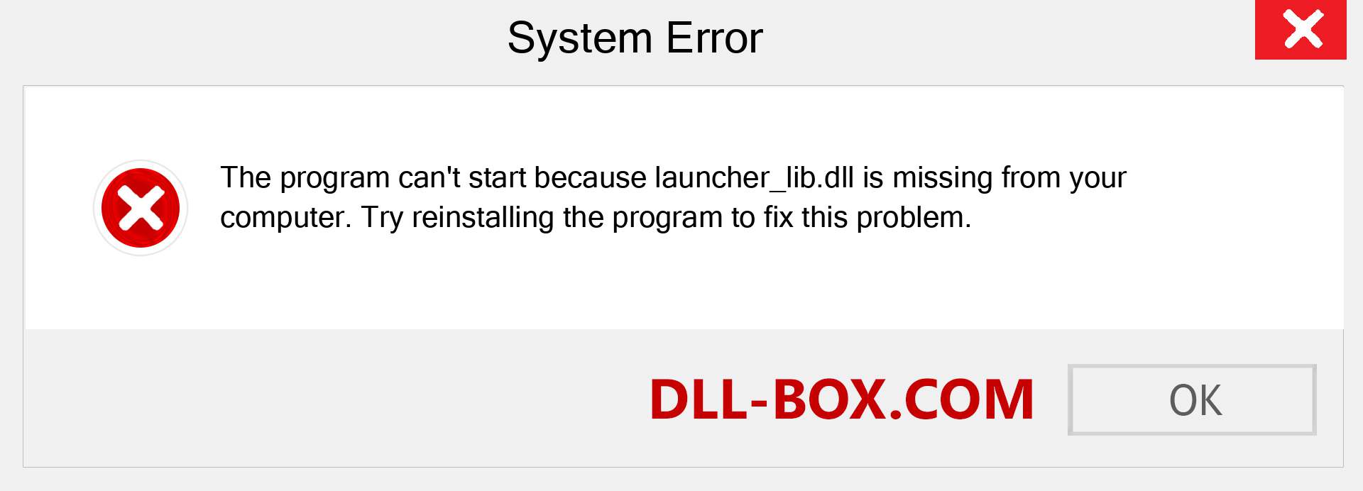  launcher_lib.dll file is missing?. Download for Windows 7, 8, 10 - Fix  launcher_lib dll Missing Error on Windows, photos, images